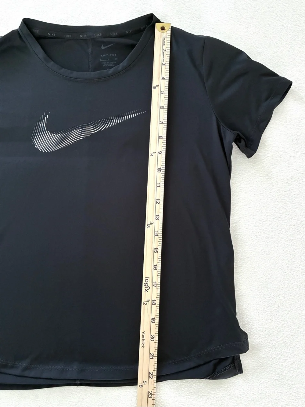 Nike Dri-FIT T Shirt Women’s S Black Short Sleeve Swoosh Logo Training Workout